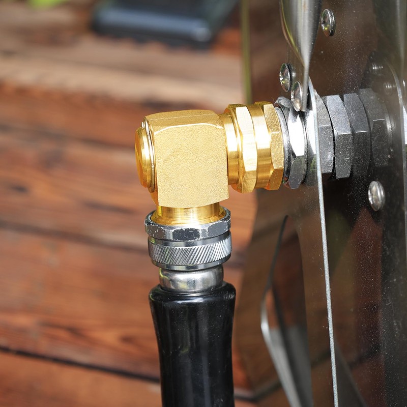 UNWAVER Garden Hose Swivel elbow Connector 90 Degree Solid Brass