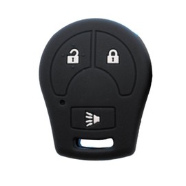 Key Fob Cover for Micra Pulsar: 3 Buttons Silicone Key Fob Case Fit for Nissan Juke Qashqai Rogue Rogue Select Sentra Versa Note CWTWB1U751 H0561C993A 2008 to 2023 Black Remote Protector