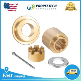 PROPELTECH For Yamaha Propeller Hardware Kits 25-30HP Outboard Motor 6L2-45987-01 10 Spline