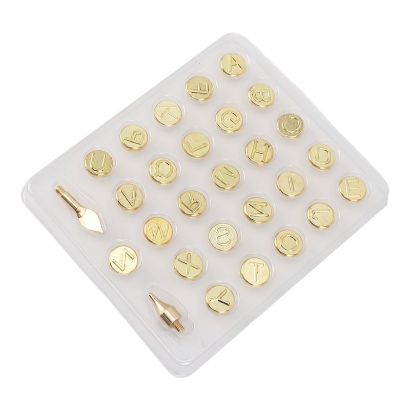 Letters Burning Tip 26 Letters Brass Alphabet Carving Tip for