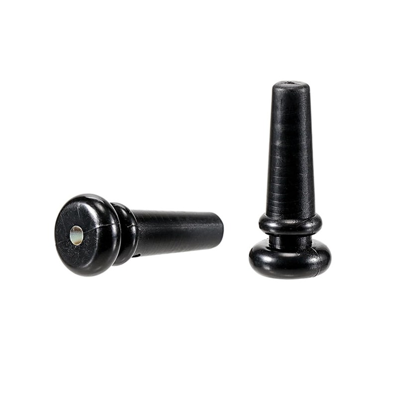 RuiJOTWAT 2Pcs Ebony End Pins Endpins For Acoustic Guitar Bridge