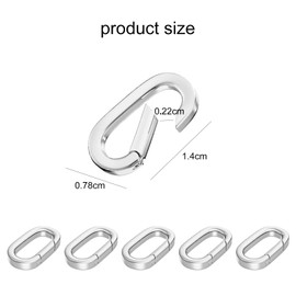 SJUIEO 5pcs Rose Gold Oval Jewelry Clasp with Spring Ring Clasp for Jewelry Necklace Bracelet Making (14x7.8x2.2mm)