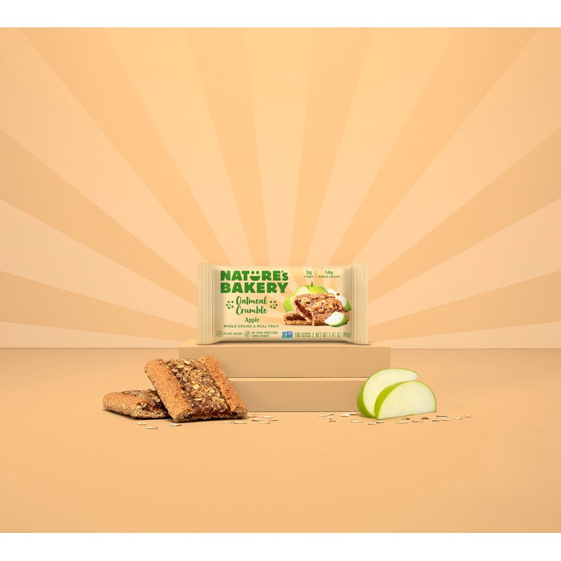 Nature's Bakery Oatmeal Crumble Apple Bars, 1.41 Oz, 6 Ct