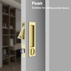 Dontay Pocket Door Handle with Lock and Edge Pull, Narrow