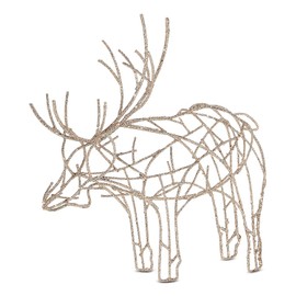Martha Stewart Collection Gilded Age Glittered Wire Moose Decoration