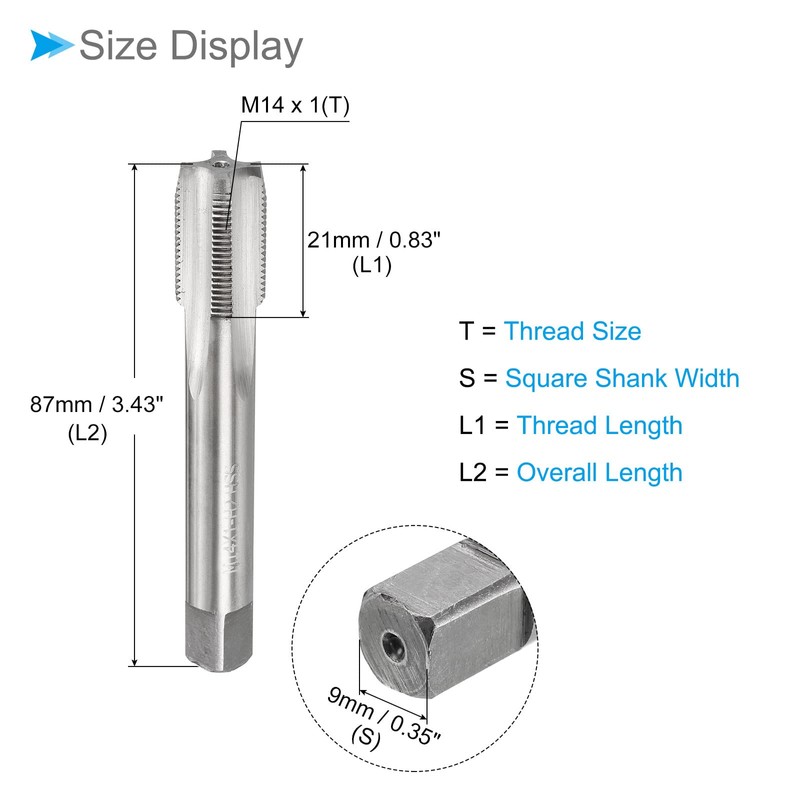 CoCud Thread Milling Tap Metric M14 x 1 Screw H2