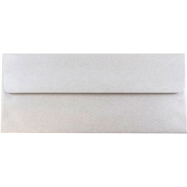JAM Paper® #10 (4 1/8 x 9 1/2) Business Envelope - Silver Stardream Metallic - 25 envelopes per Pack
