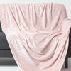 HOMESCAPES Pastel Pink Velvet Throw 130 x 160 cm Soft