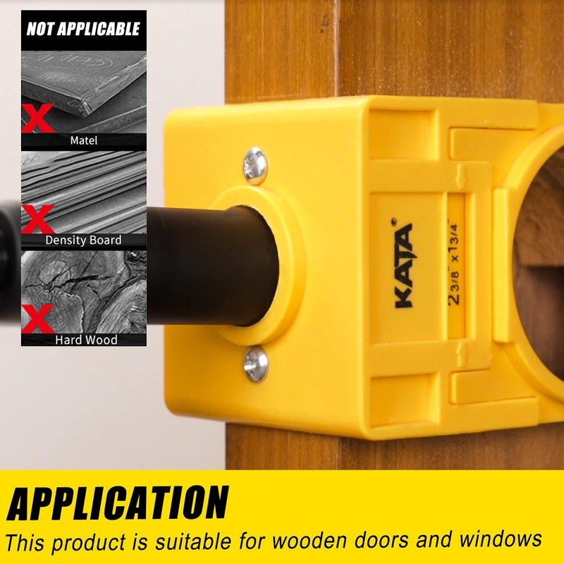 KATA 1-3/8" - 1-3/4" Door Lock Installation Set with Guide