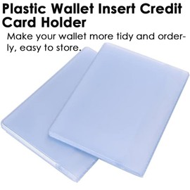 AKOAK 2 Pcs Plastic Wallet Insert Credit Card Holder, Credit Card Sleeves, Card Protector Sleeves with 10 Page 20 Slots