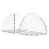 Scalloped Acrylic Bookends (Clear) – Set of 2 Decorative Non-Slip