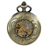 TREEWETO Antique Mechanical Bronze Pocket Watches for Men 3D Horse