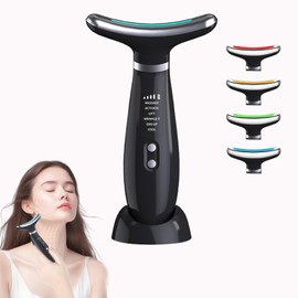Face Lifting Device, Face Massager Against Wrinkles, Face Beauty Device with 3 Modes, 45°C V Face Beauty Meter Face Device for Skin Tightening & Lifting EMS Device Face for Men and Women (Black)