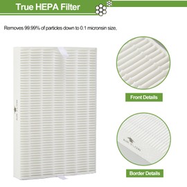 HPA300 HEPA Filter Replacement for Honeywell HPA300 Series Air Purifiers HPA300, HPA300VP, HPA304, HPA3300, Replace HRF-R3 (3 Ture HEPA R Replacement Filter + 4 Activated Carbon Pre-Filter)