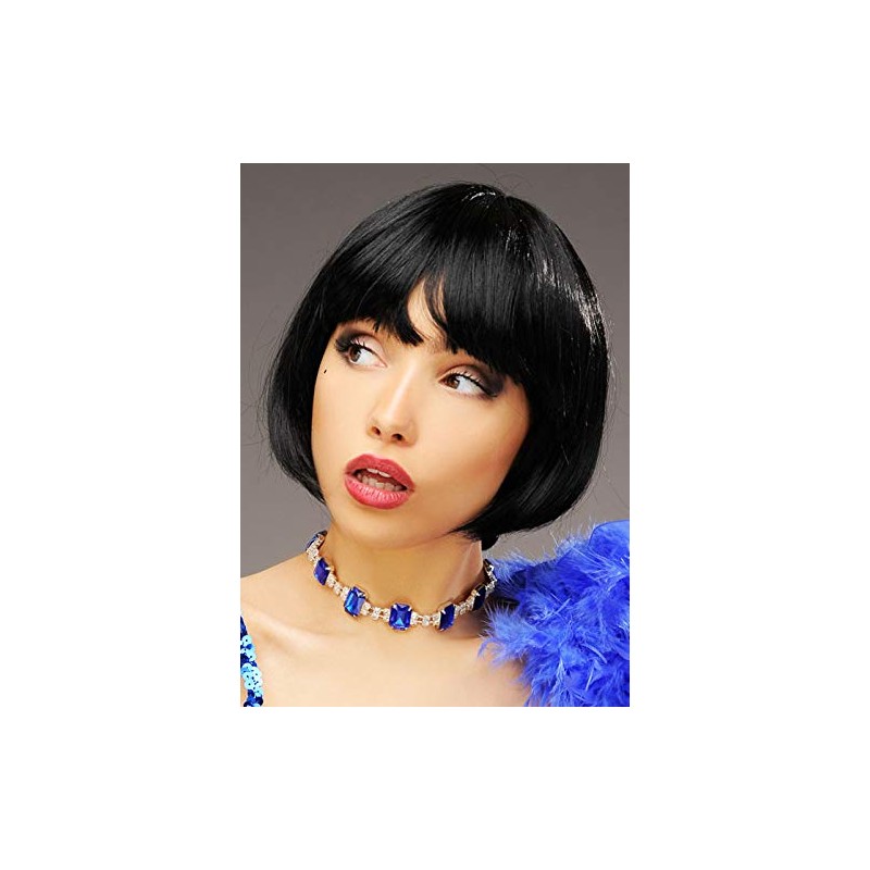 Magic Box Ladies 1920s Flapper Girl Black Babe Wig
