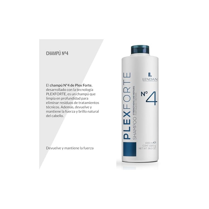 Plex Forte Champú No. 4 fortalece y repara 33.8 oz/36