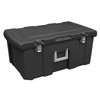 Sterilite 16 Gallon Lockable Footlocker with Wheels, Black (4 Pack)