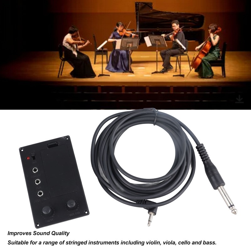 Violin Equalizer Violin Silent EQ Pickup with Cable for Violin