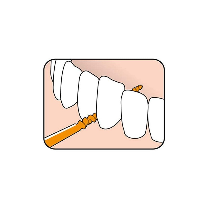 2 Pack x Tepe Easy Pick Interdental Brushes Orange Size