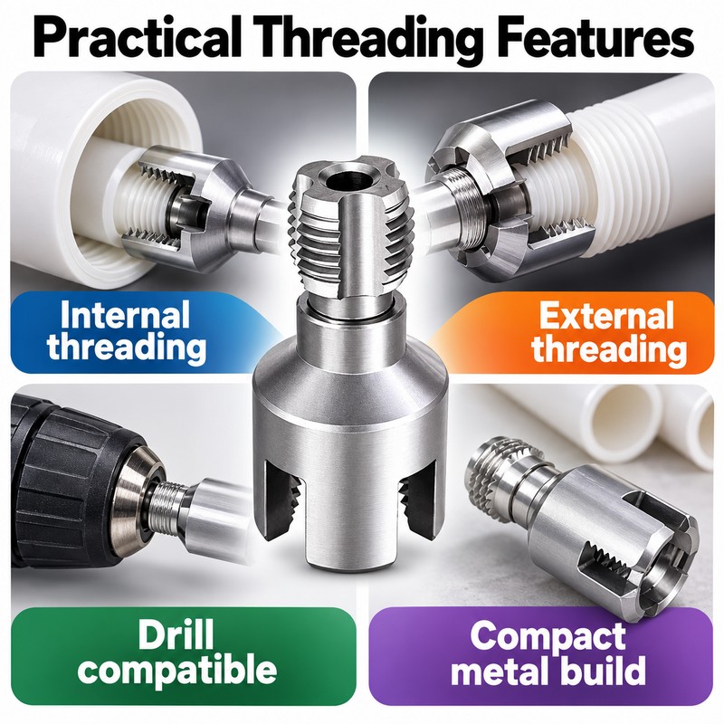 PVC Pipe Threading Tool – Internal & External Pipe Thread