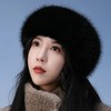 WUFGWBD 1 Black Hollow Hat And 1 Plush Scarf, Plush