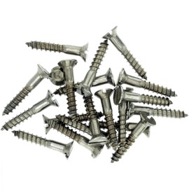 No.10 x 0.63 (5.0mm x 16mm) Slot Countersunk Wood Screw - Stainless Steel (A2) (Pack of 20)