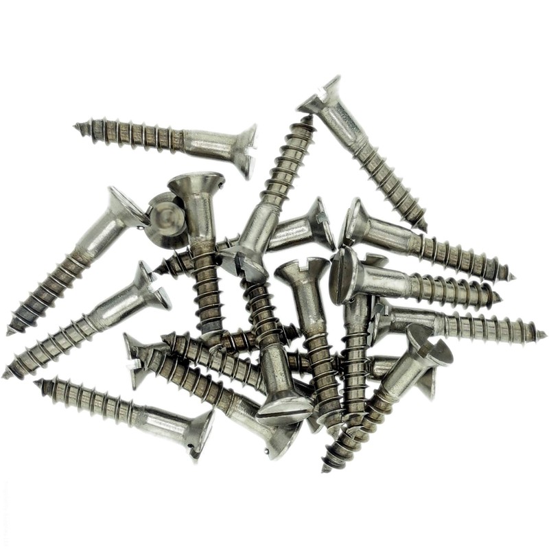 No.10 x 0.63 (5.0mm x 16mm) Slot Countersunk Wood Screw