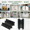 AnvFlik 8inch Black Double Action Spring Hinges, Self Closing Door