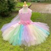 HJTT Fairy Tutu Dress for Girls Pastel Flower Girl Tulle
