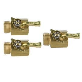 Dramm Heavy-Duty Brass Garden Hose Shutoff Valve (Pack of 3)