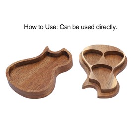 Picks Storage Box, Sturdy Wooden Pick Box Holder for Bass, Log color