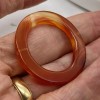 Unbranded Carnelian Agate Picture Frame Bead | 37x3.5mm | Orange