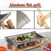 Alcohol Stove Grill Pan Non-Stick Ceramic Plate 30CM for Indoor