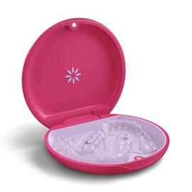 Invisalign Aligner and Retainer Case, Magenta