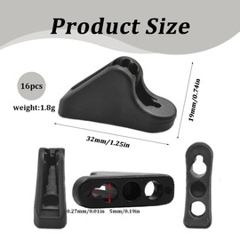 16 Pcs Rope Tensioner Camping Tent Tension Cord Adjuster Camping Equipment for Camping, Hiking, Backpacking, Ultralight Tent Pegs, Guy Ropes