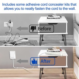6FT Ultra-Thin Flat Plug Power Strip with 5 Outlets & 3 USB Ports | Child & Pet-Safe, 1625W, Wall-Mounted Cord Organizer, Universal Size Outlet & Plug Concealer with Cord Clips(UL Listed)