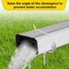 2 Pack Rainwater Downspout Bracket Downspout Adapters Heavy Duty Galvanized
