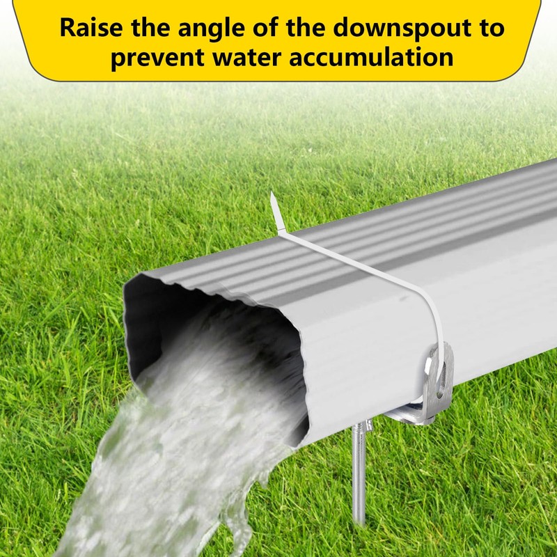 2 Pack Rainwater Downspout Bracket Downspout Adapters Heavy Duty Galvanized