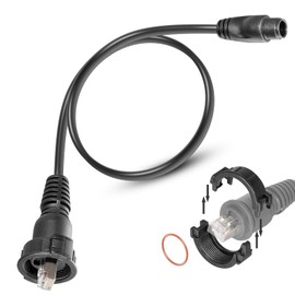 Marine Network Adapter Cable Black Small (Male) to Large RJ-45 Connector Compatible with Panoptix LiveScope System GC 200 Marine IP Camera GLS 10 Sonar Module GMR Fantom 54 56 124 126 254 256