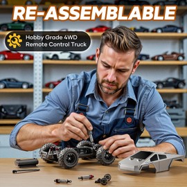 1:16 Brushless RC Cars for Adults - Max 60KPH Fast Remote Control Truck 4WD High Speed Remote Control Cars for Gifts RC Trucks, 2.4GHz Off-Road Pick-up Electric Vehicle Toys Ages 8+