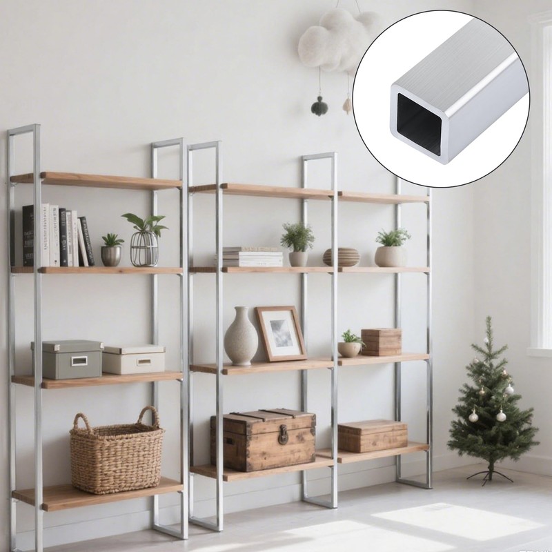1.5"x 1.5" Aluminum Structural Square Tube (.125" Wall), Seamless, 48"
