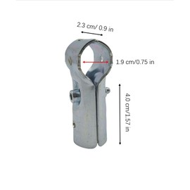 4 Pcs T Pipe Connector Tee Clamp Fittings,Fit OD 3/4 inch (19.1mm) Carbon Steel End Rail Tee Clamps,Chain Link Fence,Bolts and Nuts Included,for DIY Shelf Garden Support