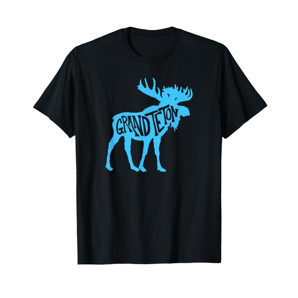 Grand Teton National Park Moose Typography Graphic T-Shirt