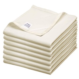 WHITEWRAP Flour Sack Towels| Tea Towel for Crafts| Kitchen Dish Cotton Blank Towel for Embroidery|Baking Bread Proofing Linen Cover| Thick Absorbent Quick Dry| 7 Pack 33"X38" Natural