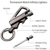 Permanent Match Infinity Lighter, Keychain Lighter with Multitool Keychain Bottle