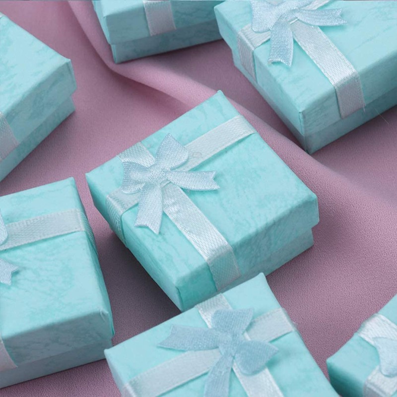 BESTOYARD Gift Box Accessory Paper Box Bowknot Accessory Case Square