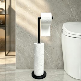 TSMIMTS Toilet Paper Holders Free Standing with Weighted Base, Non-Slip