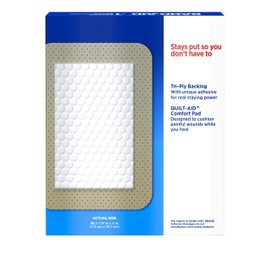 Band-Aid Brand Tru-Stay Adhesive Pads, Large Sterile Bandages for Wound Care, 10 Count