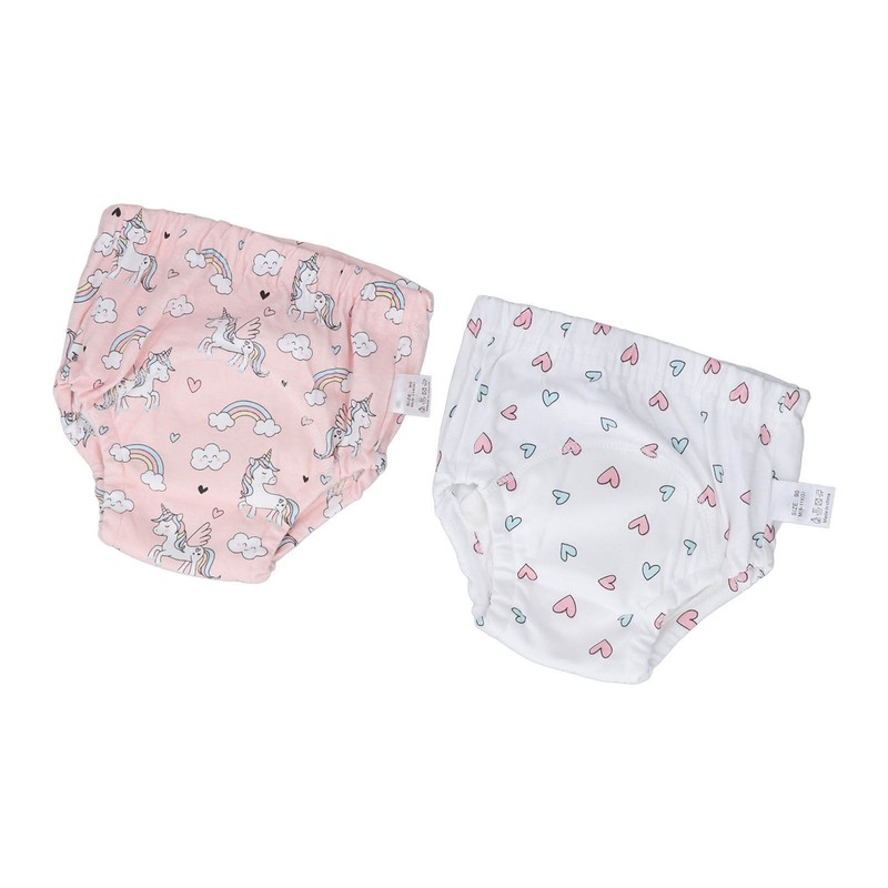 2 Pcs Toddler Training Pant Cotton Strong Absorbent Washable Reusable