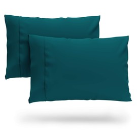 Cosy House Collection Premium Bamboo Pillowcases - Standard, Dark Teal Pillow Case Set of 2 - Ultra Soft & Cool Hypoallergenic Blend from Natural Bamboo Fiber